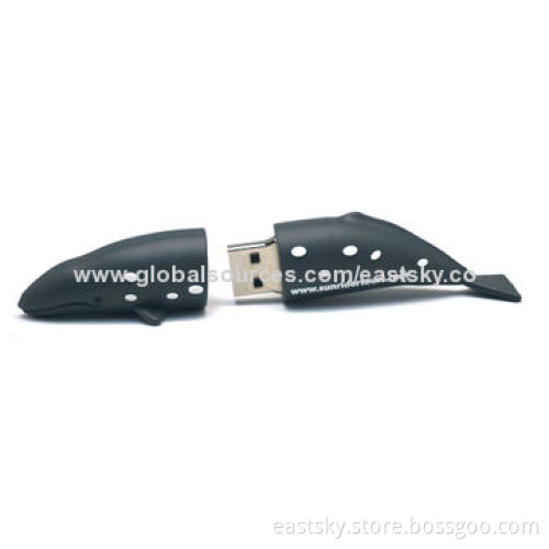 Custom Shark Shape Thumb drive, made of soft PVC material, OEM orders welcomed
